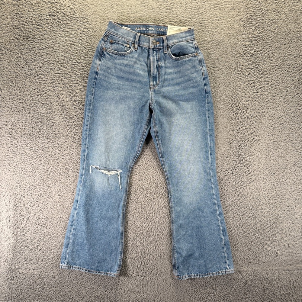 Vintage 90s American Eagle Outfitters Jeans Womens 2 Blue Cotton Denim Flared